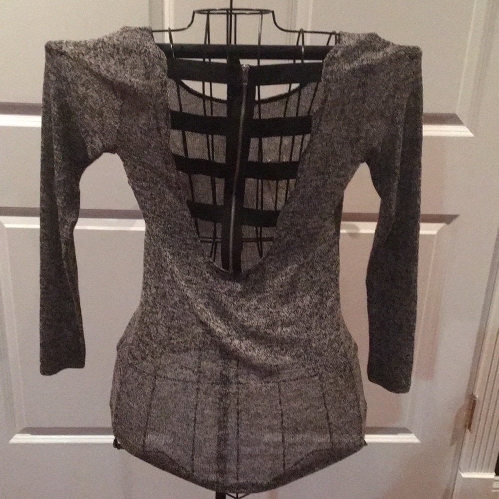 Funky Charlotte Russe mock zipper sweater